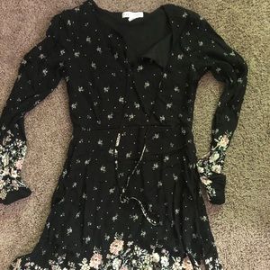 Long Sleeve Floral Peasant Dress